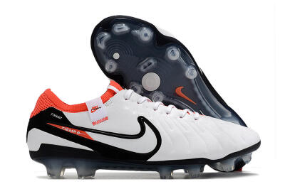 Men's Nike Tiempo Legend 10 Elite FG Football Boots - White/Black/Red