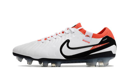 Men's Nike Tiempo Legend 10 Elite FG Football Boots - White/Black/Red