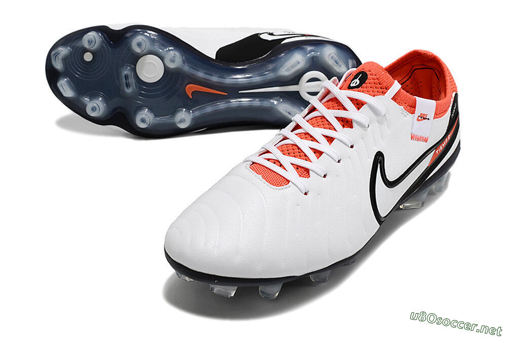 Men's Nike Tiempo Legend 10 Elite FG Football Boots - White/Black/Red 3