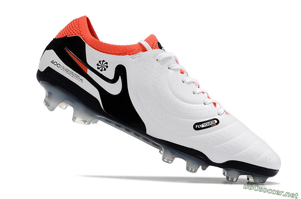 Men's Nike Tiempo Legend 10 Elite FG Football Boots - White/Black/Red 4