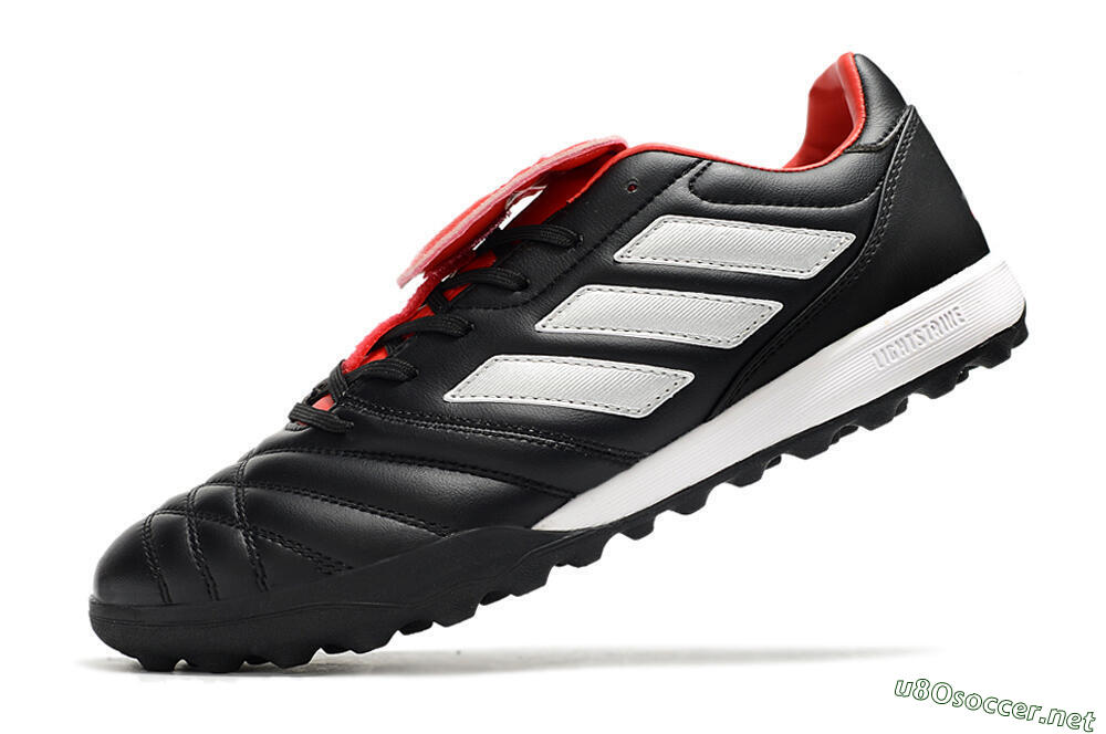 Men's Adidas Copa Gloro TF Football Shoes - Black/White 5