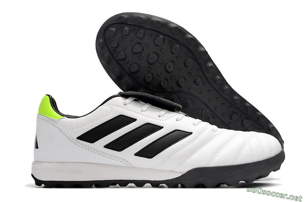 Men's Adidas Copa Gloro TF Football Shoes - White/Black/Green 2