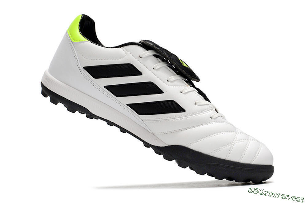 Men's Adidas Copa Gloro TF Football Shoes - White/Black/Green 4