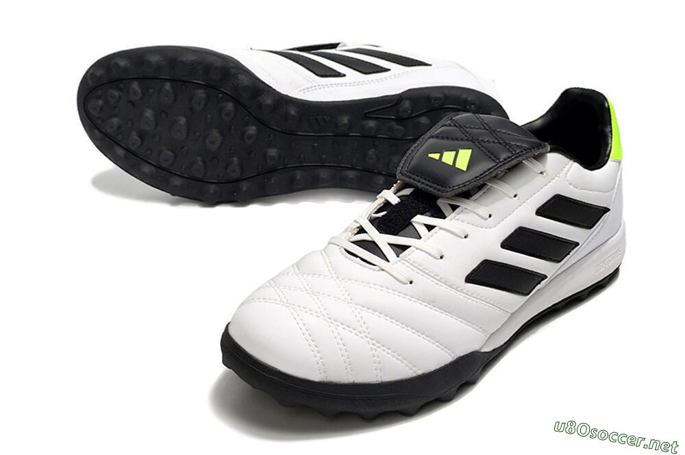 Men's Adidas Copa Gloro TF Football Shoes - White/Black/Green 3