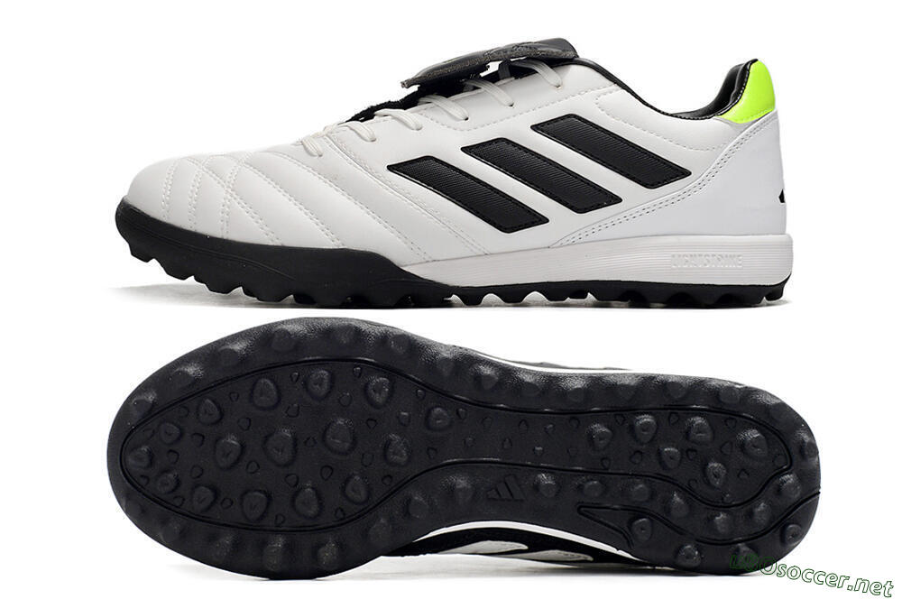 Men's Adidas Copa Gloro TF Football Shoes - White/Black/Green 1