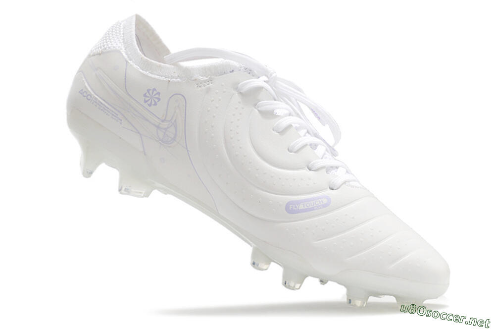 Men's Nike Tiempo Legend 10 Elite FG Football Boots - White/Purple 4