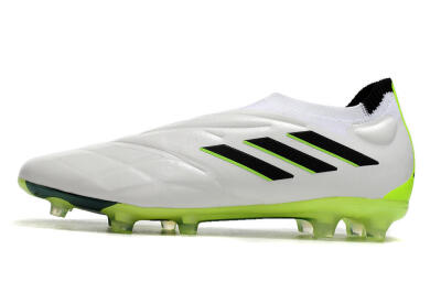 Men's Adidas Copa Pure+ FG Football Boots - White/Black/Green