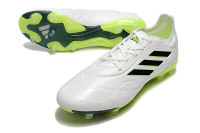 Men's Adidas Copa Pure.1 FG Football Boots - White/Black/Green