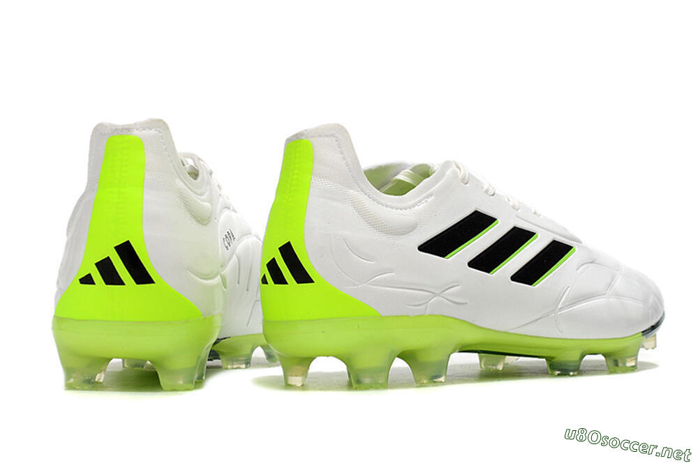Men's Adidas Copa Pure.1 FG Football Boots - White/Black/Green 6