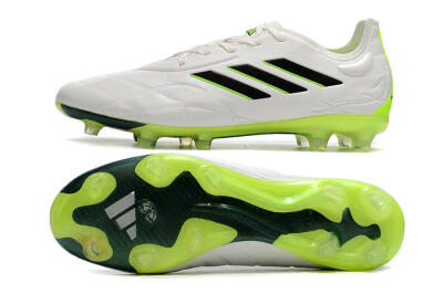 Men's Adidas Copa Pure.1 FG Football Boots - White/Black/Green