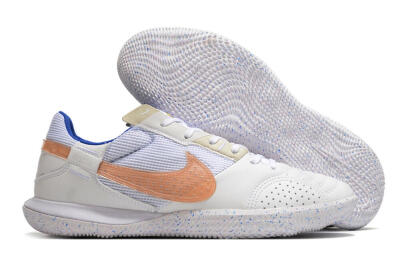 Men's Nike Street Gato IC Football Shoes - White/Pink/Blue