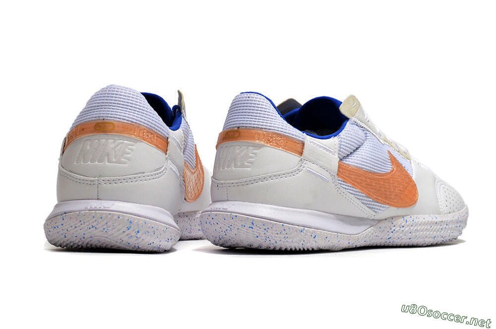Men's Nike Street Gato IC Football Shoes - White/Pink/Blue 6
