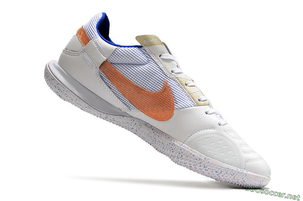 Men's Nike Street Gato IC Football Shoes - White/Pink/Blue 4