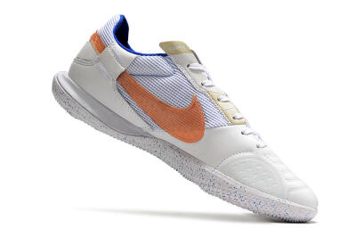 Men's Nike Street Gato IC Football Shoes - White/Pink/Blue