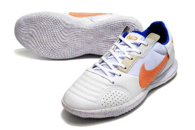 Men's Nike Street Gato IC Football Shoes - White/Pink/Blue