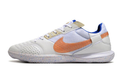 Men's Nike Street Gato IC Football Shoes - White/Pink/Blue