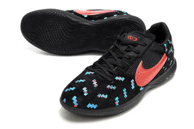 Men's Nike Street Gato IC Football Shoes - Black/Blue/Red