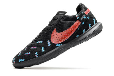Men's Nike Street Gato IC Football Shoes - Black/Blue/Red