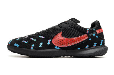 Men's Nike Street Gato IC Football Shoes - Black/Blue/Red