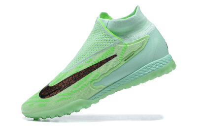 Men's Nike Phantom GX Elite DF Link TF Football Shoes - Green/Black/Brown