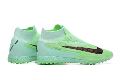 Men's Nike Phantom GX Elite DF Link TF Football Shoes - Green/Black/Brown