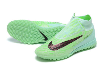 Men's Nike Phantom GX Elite DF Link TF Football Shoes - Green/Black/Brown