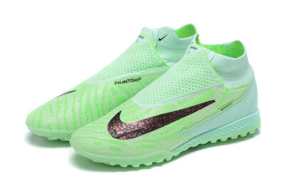 Men's Nike Phantom GX Elite DF Link TF Football Shoes - Green/Black/Brown