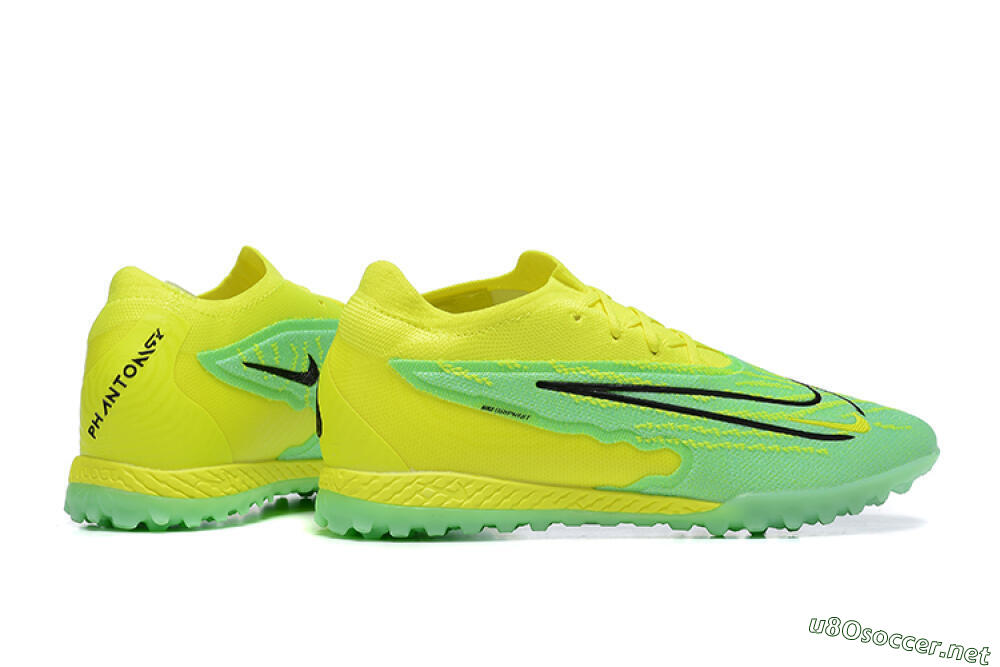 Men's Nike Phantom GX Elite TF Football Shoes - Green/Black/Yellow 8