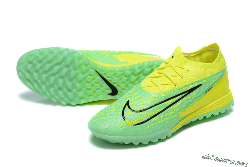 Men's Nike Phantom GX Elite TF Football Shoes - Green/Black/Yellow 3