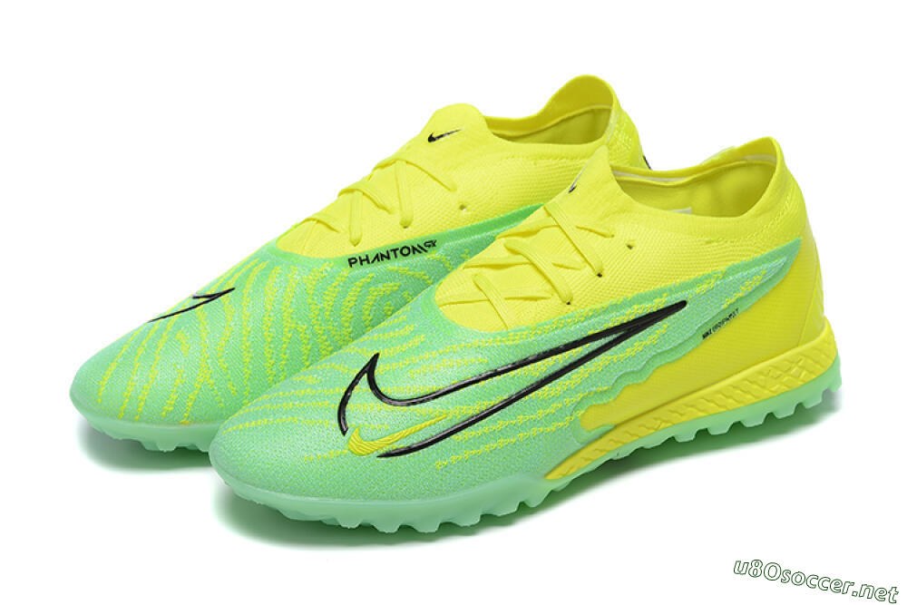 Men's Nike Phantom GX Elite TF Football Shoes - Green/Black/Yellow 9