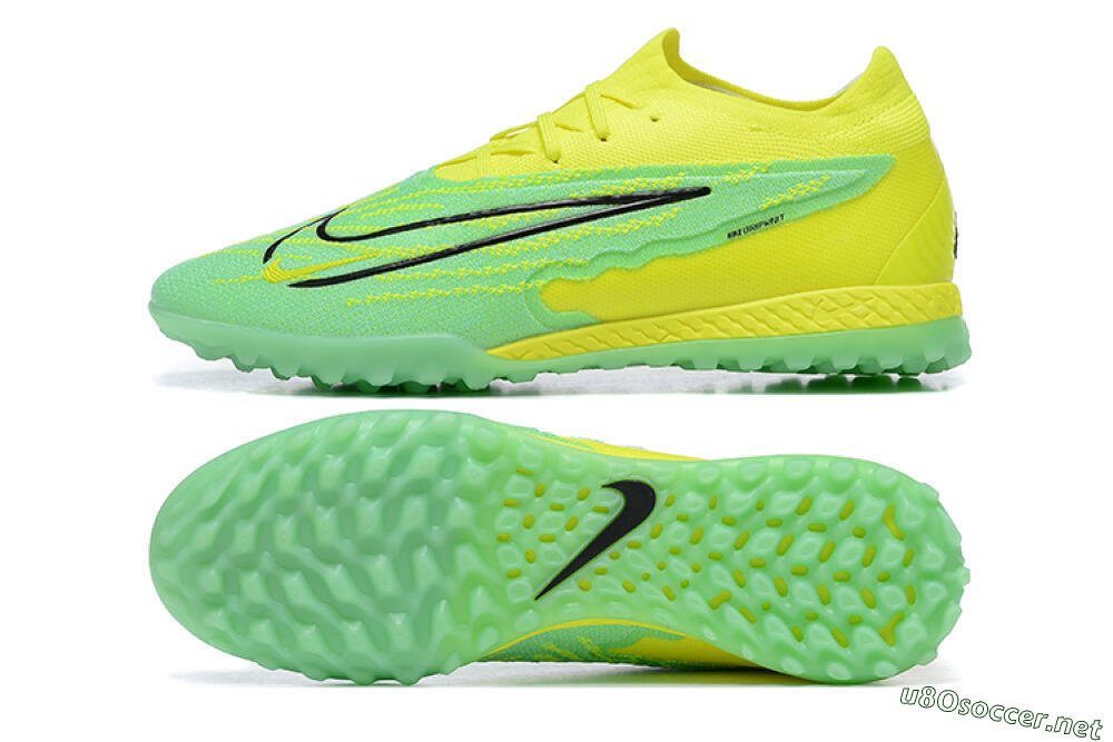 Men's Nike Phantom GX Elite TF Football Shoes - Green/Black/Yellow 1