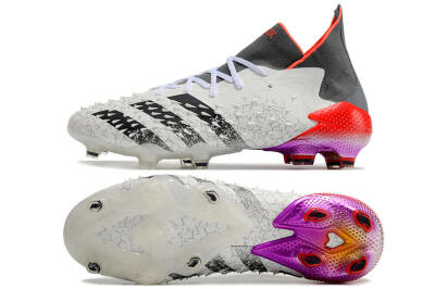 Men's Adidas Predator Freak.1 FG Football Boots - White/Grey/Red
