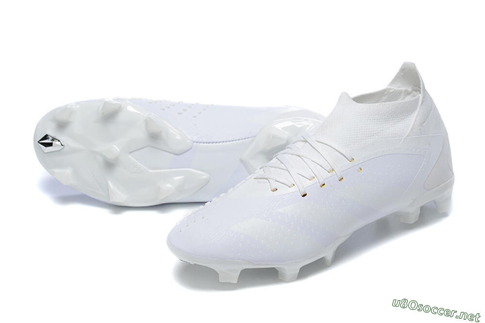 Men's Adidas Predator Accuracy+ FG Football Boots - White/White 3