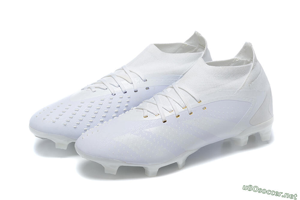 Men's Adidas Predator Accuracy+ FG Football Boots - White/White 9