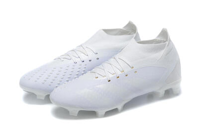 Men's Adidas Predator Accuracy+ FG Football Boots - White/White