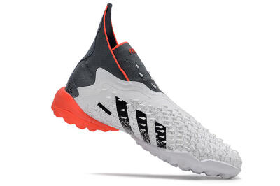 Men's Adidas Predator Freak+ TF Football Shoes - White/Grey/Red