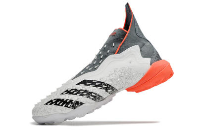 Men's Adidas Predator Freak+ TF Football Shoes - White/Grey/Red