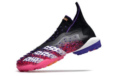 Men's Adidas Predator Freak+ TF Football Shoes - Black/Purple/Pink