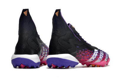 Men's Adidas Predator Freak+ TF Football Shoes - Black/Purple/Pink