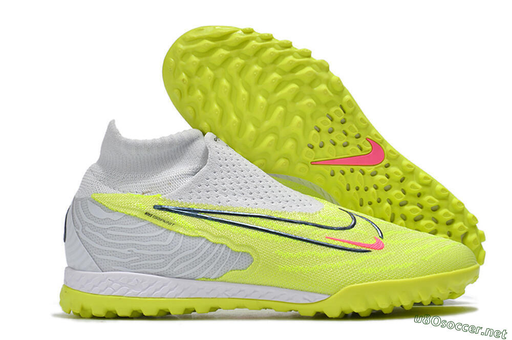 Unisex Nike Phantom GX Elite DF Link TF Football Shoes - Green/Black/White 2