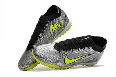 Unisex Nike Air Zoom Mercurial Vapor 15 Elite TF Football Shoes - Silver/Green/Black