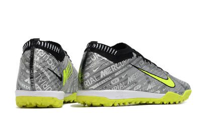 Unisex Nike Air Zoom Mercurial Vapor 15 Elite TF Football Shoes - Silver/Green/Black