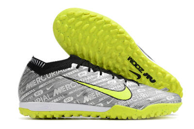 Unisex Nike Air Zoom Mercurial Vapor 15 Elite TF Football Shoes - Silver/Green/Black