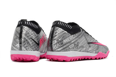 Unisex Nike Air Zoom Mercurial Vapor 15 Elite TF Football Shoes - Silver/Pink/Black