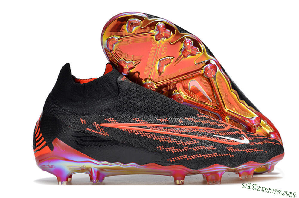 Men's Nike Phantom GX Elite DF Link FG Football Boots - Black/Red/White 2