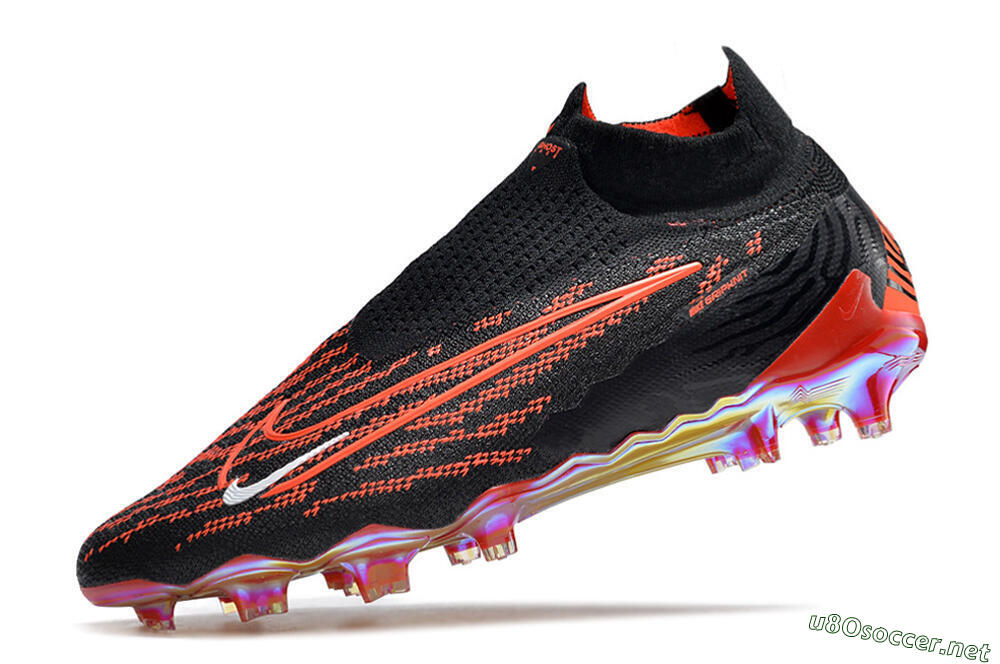 Men's Nike Phantom GX Elite DF Link FG Football Boots - Black/Red/White 5