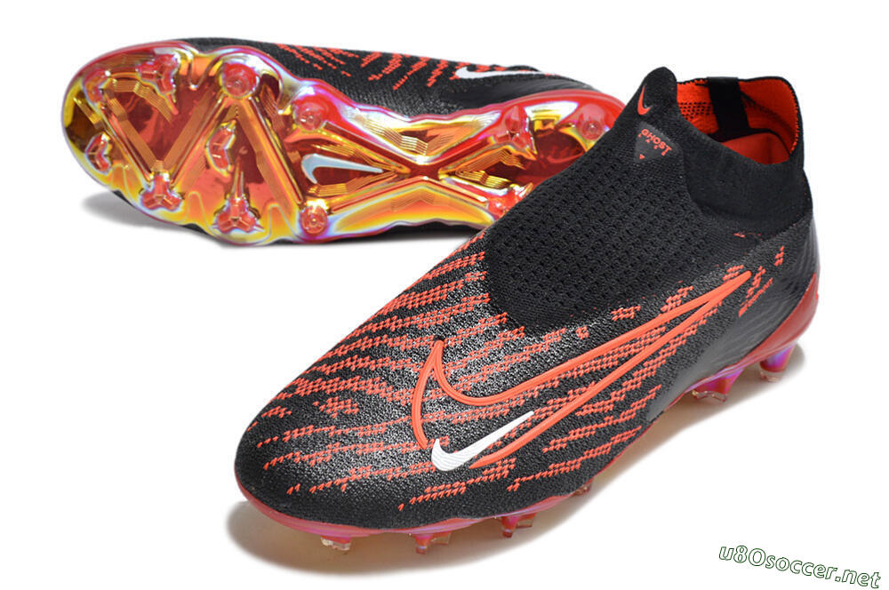 Men's Nike Phantom GX Elite DF Link FG Football Boots - Black/Red/White 3