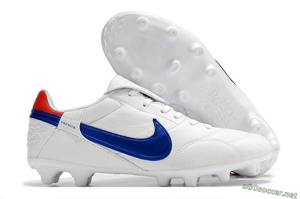 Men's Nike Premier 3 FG Football Boots - White/Blue/Red 2