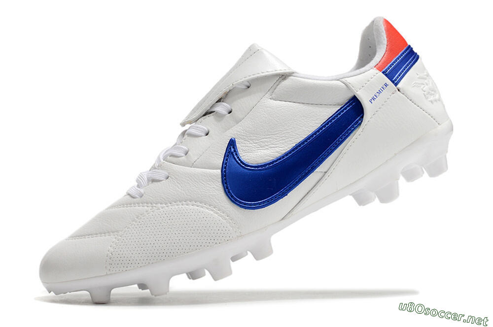 Men's Nike Premier 3 FG Football Boots - White/Blue/Red 5
