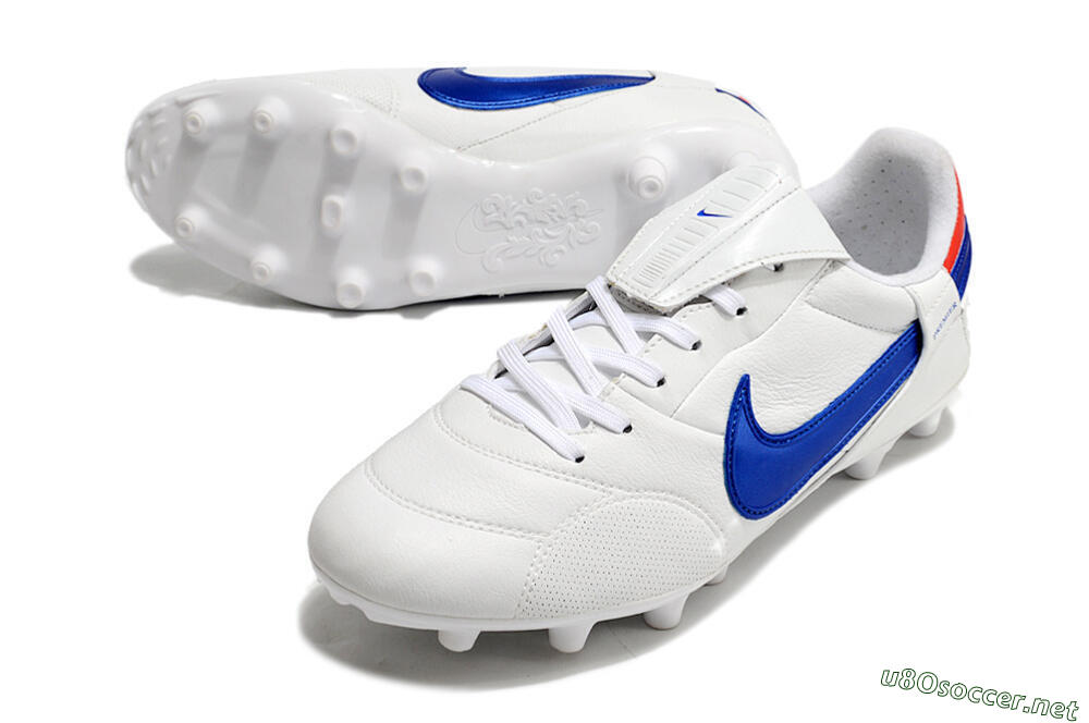 Men's Nike Premier 3 FG Football Boots - White/Blue/Red 3